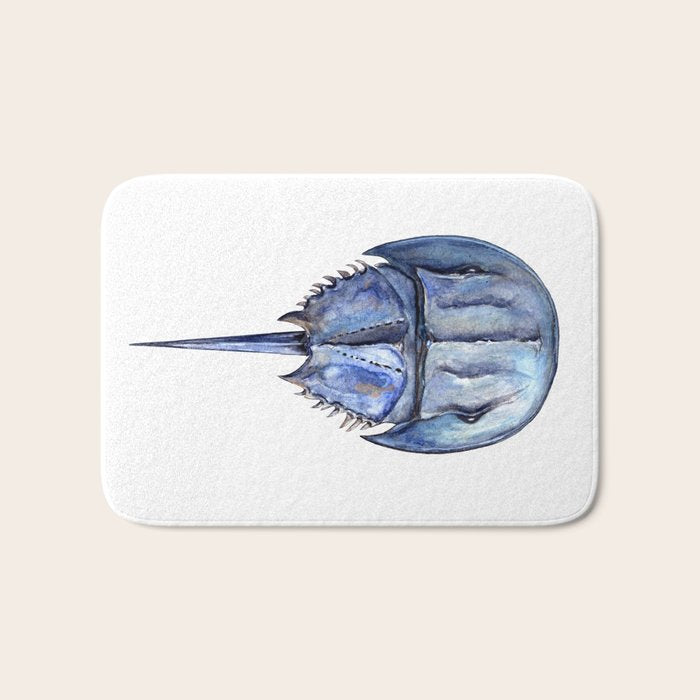 Blue Horseshoe Crab Bath Mat Gallery Image 1