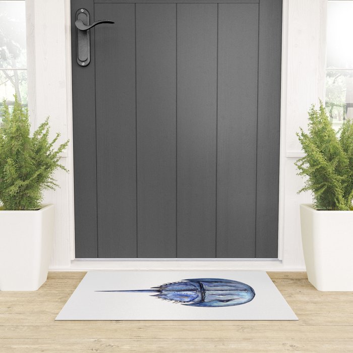 Blue Horseshoe Crab Welcome Mat Gallery Image 3
