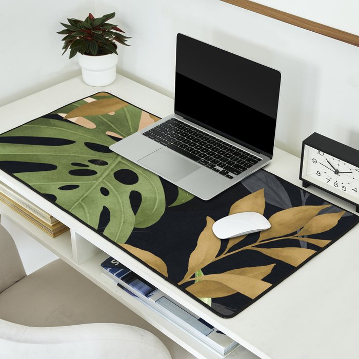 Abstract Art Tropical Leaves 101 Desk Mat Gallery Image 2