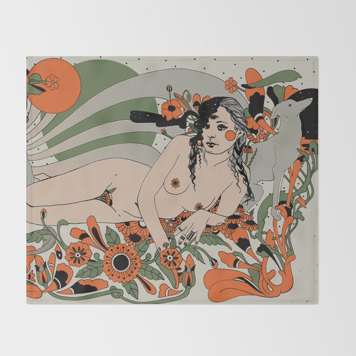 Damn, girl Throw Blanket Gallery Image 2