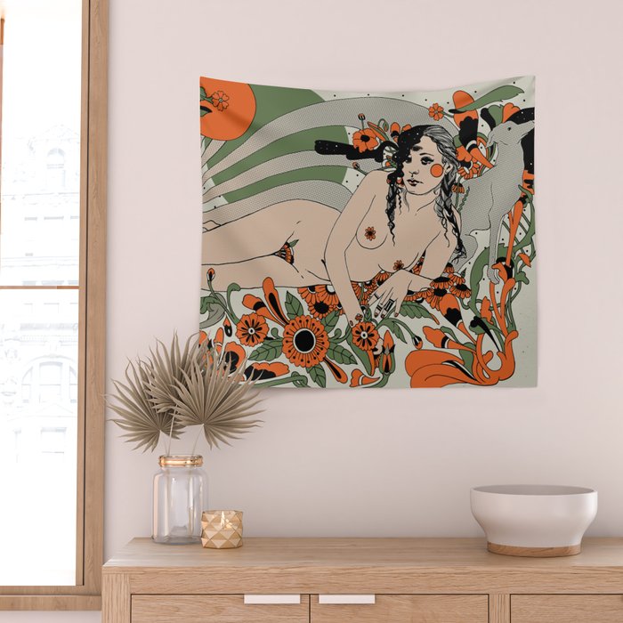 Damn, girl Wall Tapestry Gallery Image 2