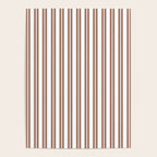 Classic Double Stripes Mocha Brown and White Vertical Stripe Pattern Poster Gallery Image 4