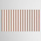 Classic Double Stripes Mocha Brown and White Vertical Stripe Pattern Tablecloth Gallery Image 2