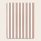 Classic Double Stripes Mocha Brown and White Vertical Stripe Pattern Notebook Gallery Image 4