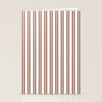 Classic Double Stripes Mocha Brown and White Vertical Stripe Pattern Stationery Card Gallery Image 2