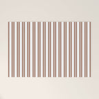 Classic Double Stripes Mocha Brown and White Vertical Stripe Pattern Welcome Mat Gallery Image 1