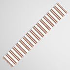 Classic Double Stripes Mocha Brown and White Vertical Stripe Pattern Table Runner Gallery Image 3