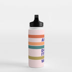 BE AFRAID AND DO IT ANYWAY - colorful typography Water Bottle Gallery Image 3