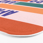 BE AFRAID AND DO IT ANYWAY - colorful typography Bath Mat Gallery Image 3