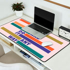 BE AFRAID AND DO IT ANYWAY - colorful typography Desk Mat Gallery Image 2