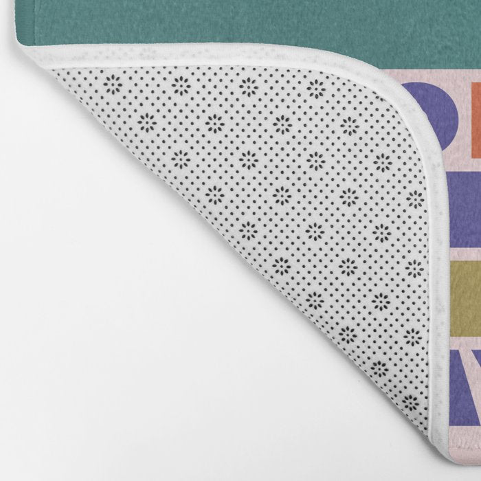 BE AFRAID AND DO IT ANYWAY - colorful typography Bath Mat Gallery Image 2