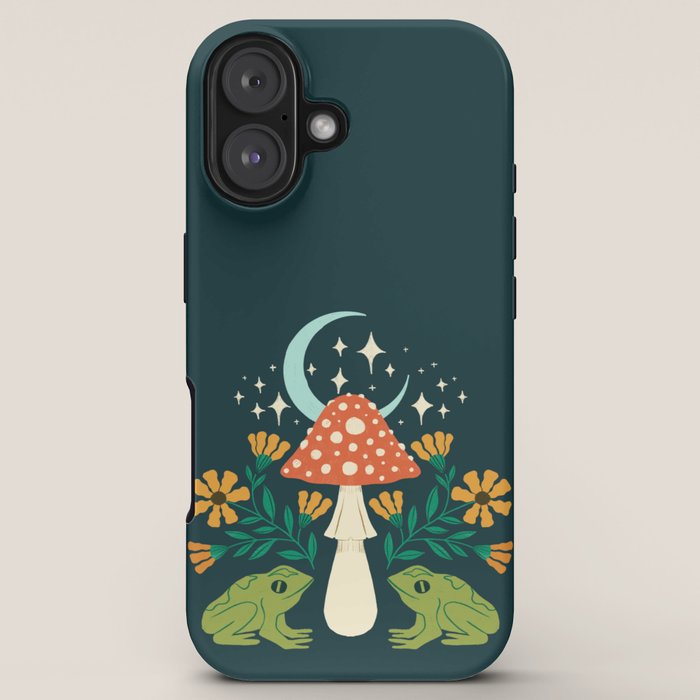 Moonlight Flower Frogs and Mushroom iPhone Case Gallery Image 5