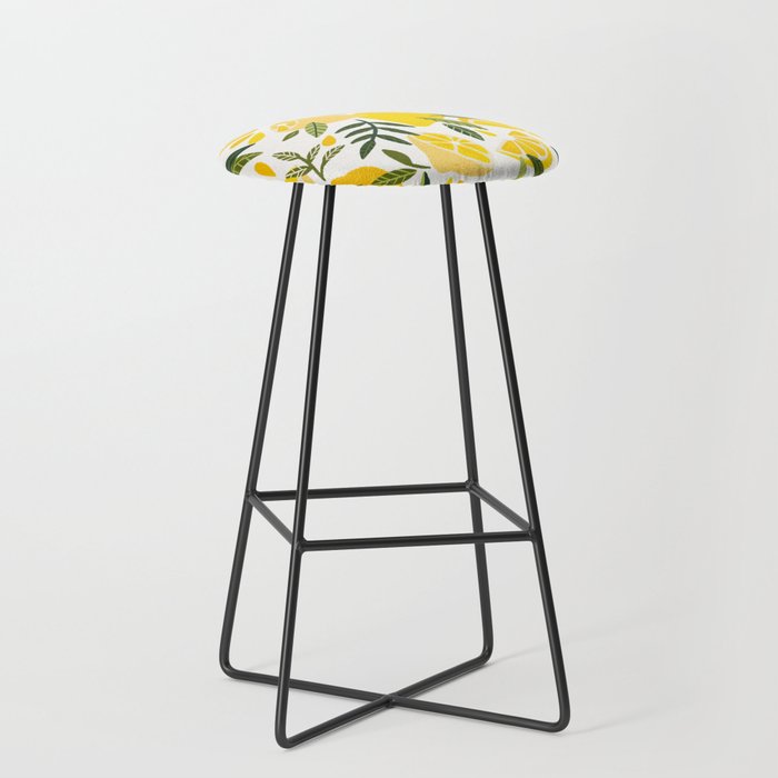 Lemon Blooms on White Stool Gallery Image 1