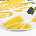 Lemon Blooms on White Bath Mat Gallery Image 3