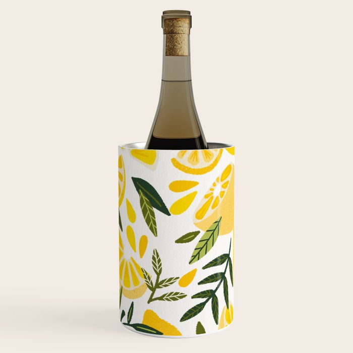 Lemon Blooms on White Wine Chiller Gallery Image 2