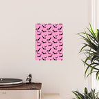 Black Bat Pattern on Pink Poster Gallery Image 2