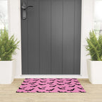 Black Bat Pattern on Pink Welcome Mat Gallery Image 3