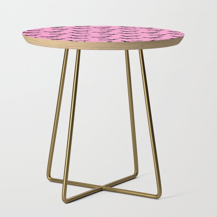 Black Bat Pattern on Pink Side Table Gallery Image 1