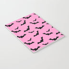Black Bat Pattern on Pink Notebook Gallery Image 3