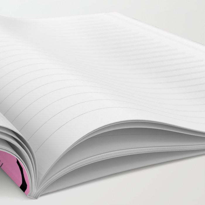Black Bat Pattern on Pink Notebook Gallery Image 2