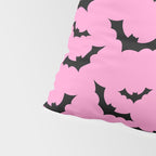 Black Bat Pattern on Pink Pillow Sham Gallery Image 4
