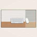 Color Block Line Abstract LXXVI Desk Mat Gallery Image 1