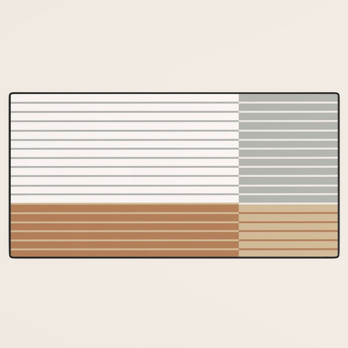 Color Block Line Abstract LXXVI Desk Mat Gallery Image 3