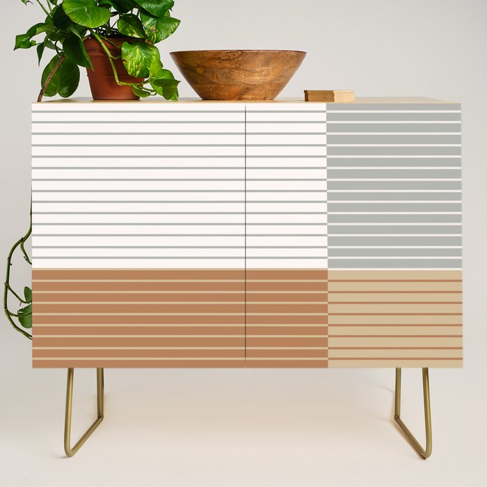 Color Block Line Abstract LXXVI Credenza Gallery Image 1