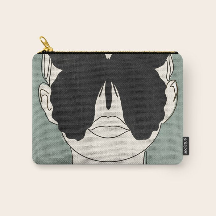 BLACK BUTTERFLY Line Drawing Carry All Pouch Gallery Image 1