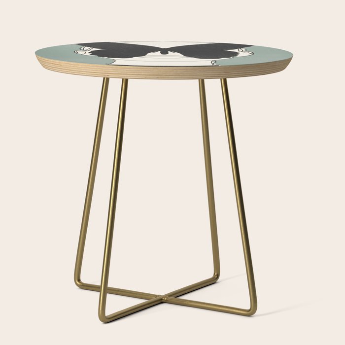 BLACK BUTTERFLY Line Drawing Side Table Gallery Image 1