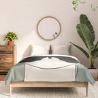 BLACK BUTTERFLY Line Drawing Comforter Gallery Image 3