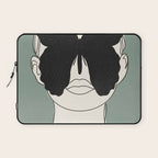 BLACK BUTTERFLY Line Drawing Laptop Sleeve Gallery Image 1