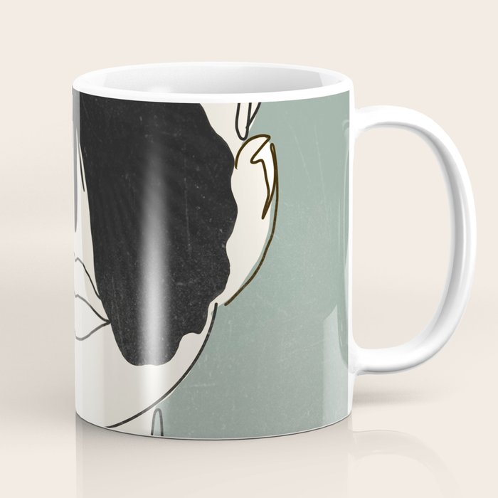 BLACK BUTTERFLY Line Drawing Coffee Mug Gallery Image 1