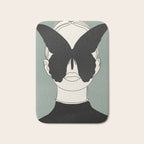 BLACK BUTTERFLY Line Drawing Bath Mat Gallery Image 1
