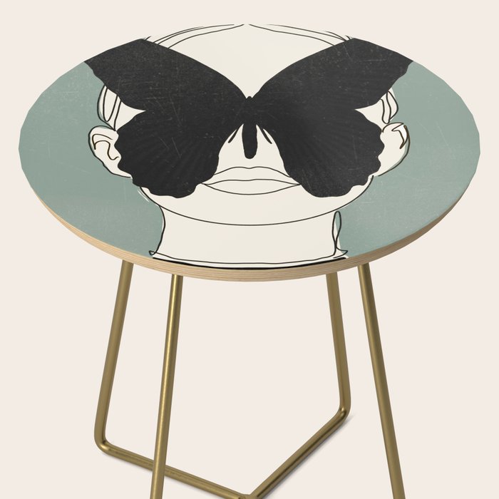 BLACK BUTTERFLY Line Drawing Side Table Gallery Image 2