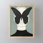 BLACK BUTTERFLY Line Drawing Mini Art Print Gallery Image 1