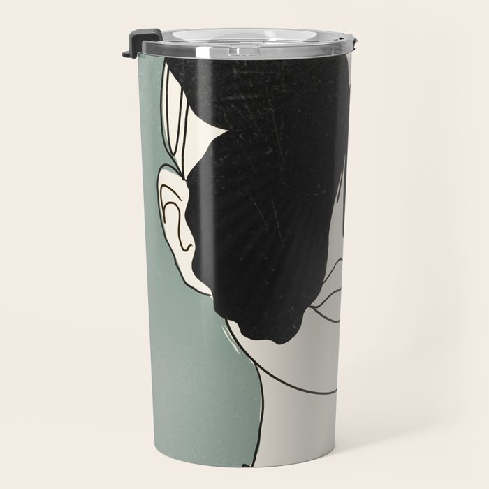 BLACK BUTTERFLY Line Drawing Travel Mug Gallery Image 3