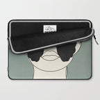 BLACK BUTTERFLY Line Drawing Laptop Sleeve Gallery Image 2