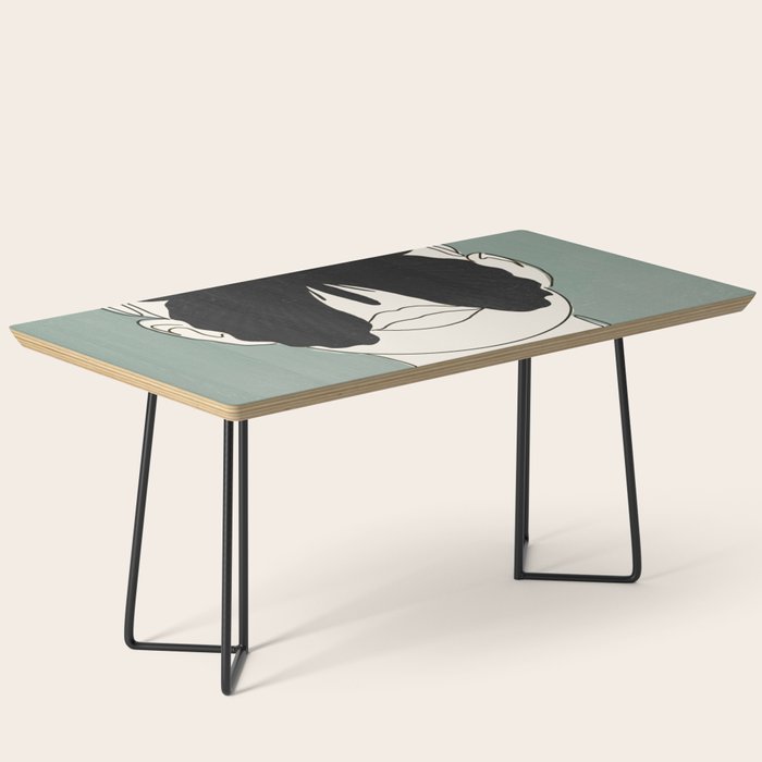 BLACK BUTTERFLY Line Drawing Coffee Table Gallery Image 1
