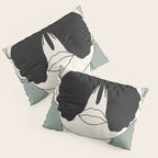 BLACK BUTTERFLY Line Drawing Pillow Sham Gallery Image 3