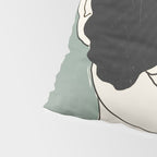 BLACK BUTTERFLY Line Drawing Pillow Sham Gallery Image 4