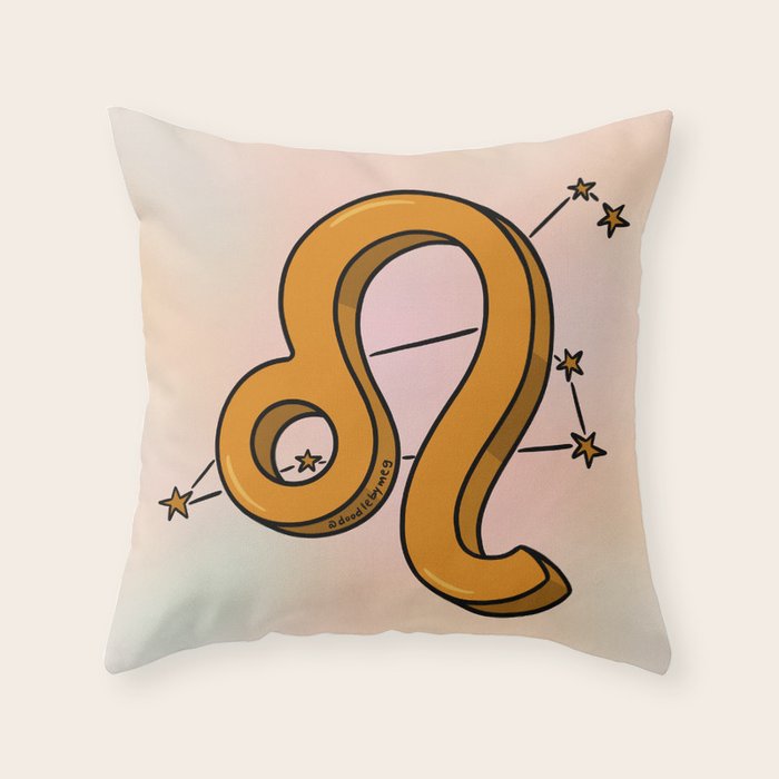Leo Symbol Throw Pillow Gallery Image 6