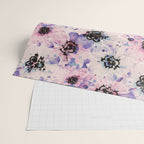 Abstract flowered paint modern Wrapping Paper Gallery Image 2
