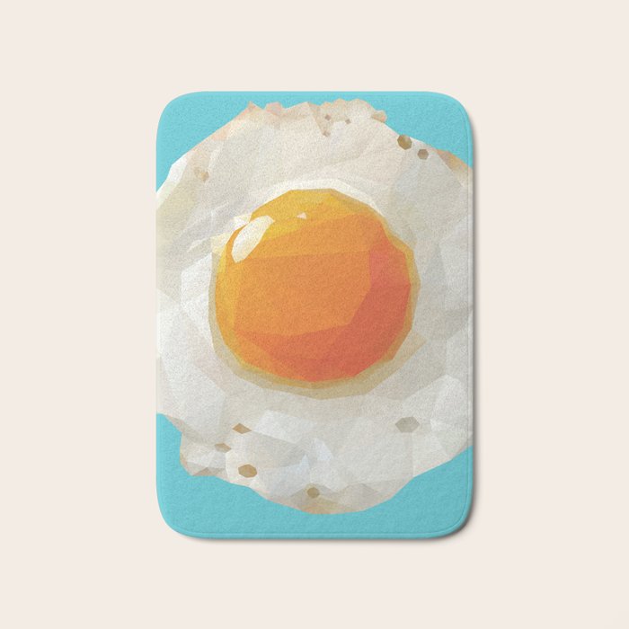 Fried Egg Polygon Art Bath Mat Gallery Image 1