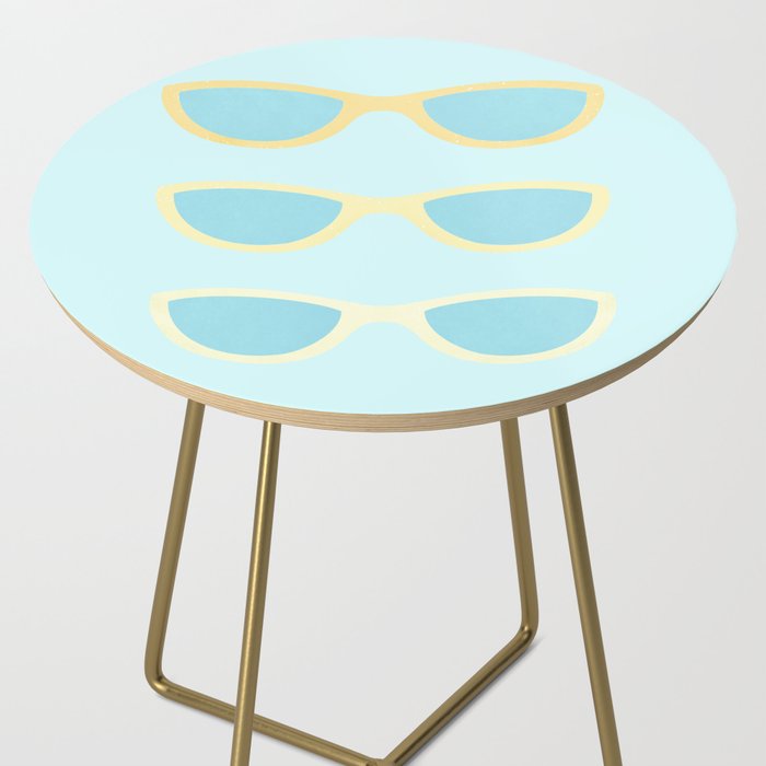 Yellow and blue retro sunglasses Side Table Gallery Image 2