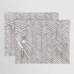 Abstract Herringbone Pattern, Rustic, Light Brown Placemat Gallery Image 1