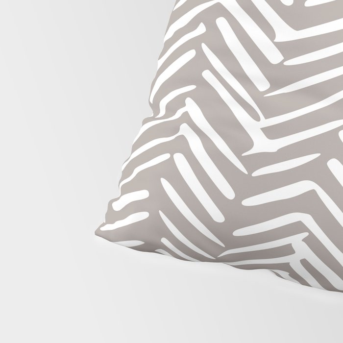 Abstract Herringbone Pattern, Rustic, Light Brown Pillow Sham Gallery Image 4
