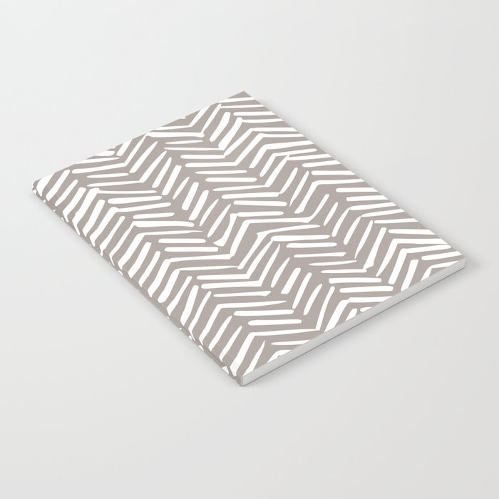 Abstract Herringbone Pattern, Rustic, Light Brown Notebook Gallery Image 2