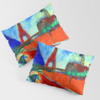 Marc Chagall Pont de Passy and the Eiffel Tower Pillow Sham Gallery Image 3