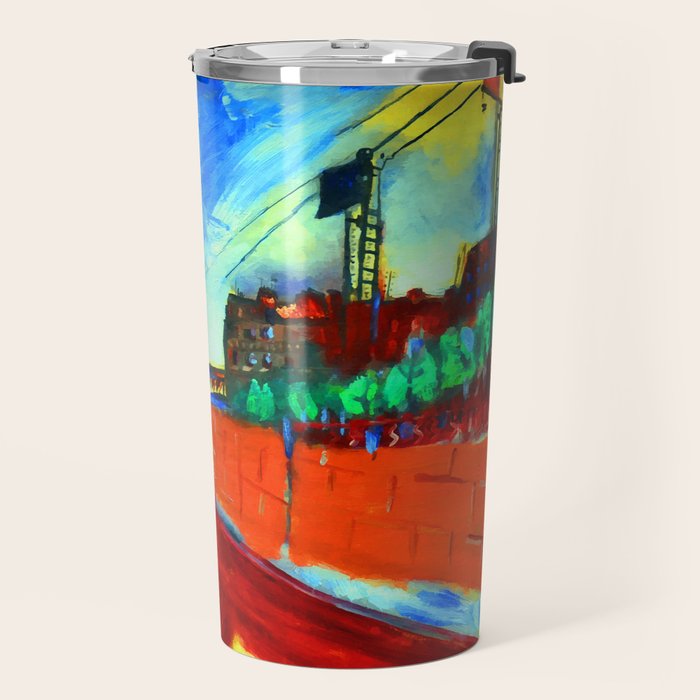 Marc Chagall Pont de Passy and the Eiffel Tower Travel Mug Gallery Image 2